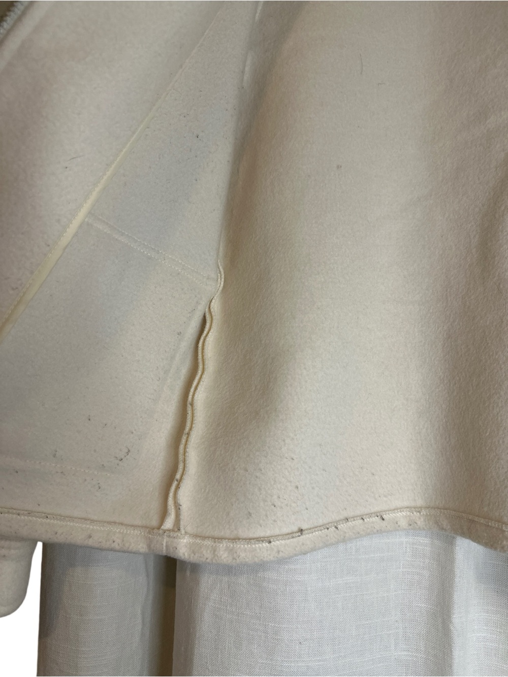 Joie Cream Zip-Front Pea Coat, sz Sm - Picture 4 of 5